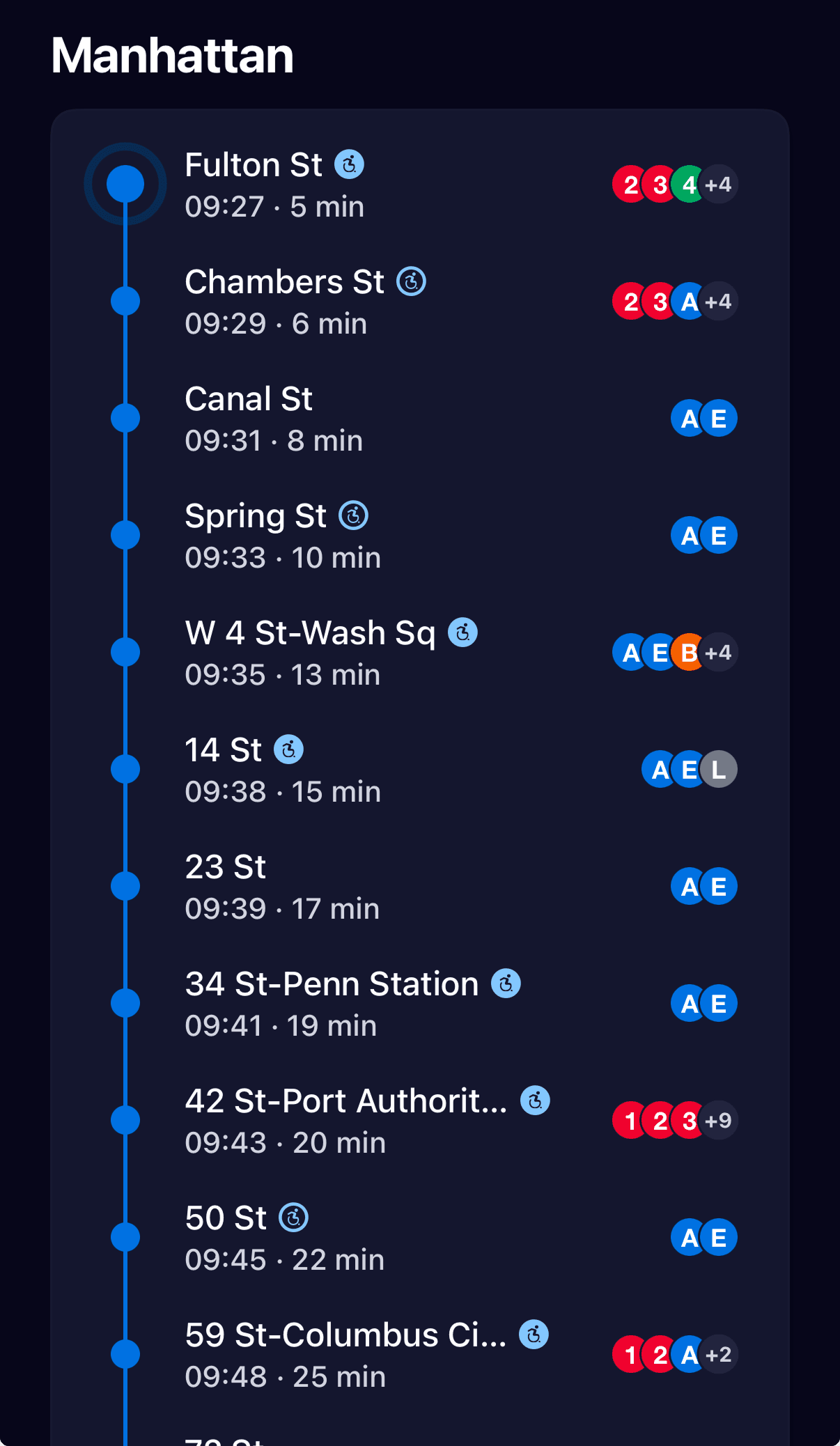 Track — live updates on your train as you ride